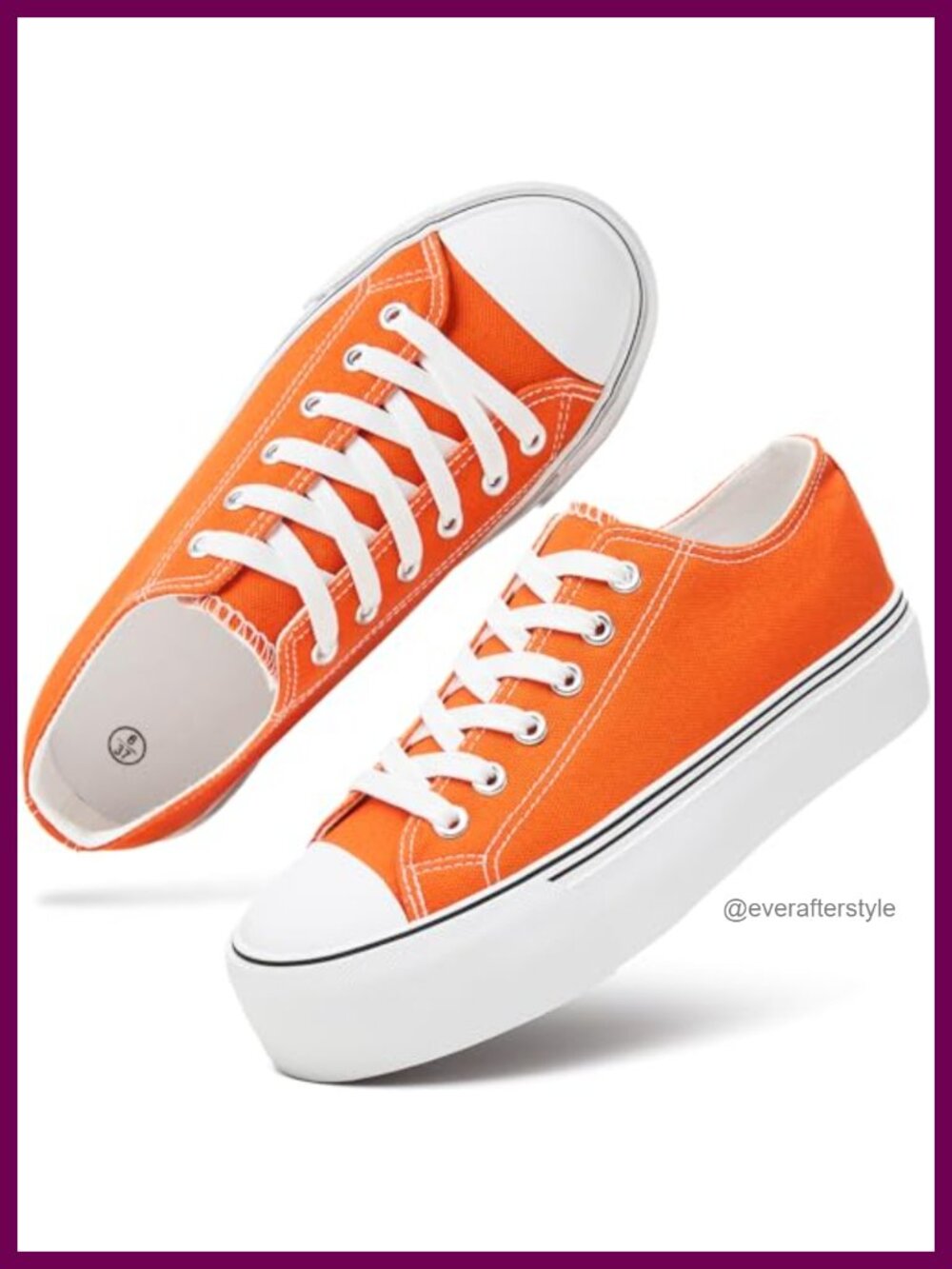 Platform Canvas Sneakers Lace-Up Tennis Shoes Comfortable Casual